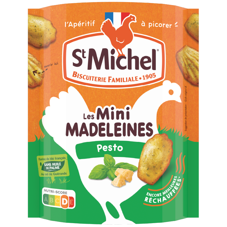 Mini madeleines pesto